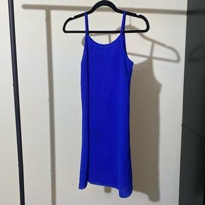 Stained indigo slip dress; unknown brand